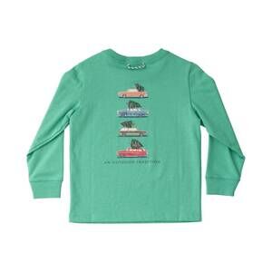 NEW PRODOH boy's pro performance long sleeve t-shirt in green spruce with christ